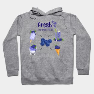 Blueberry Fresh Summer Fruit Hoodie